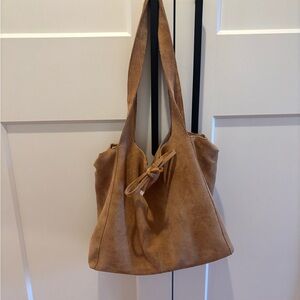 Zara suede slouch bag